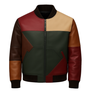 Tricolor Vanguard Leather Jacket