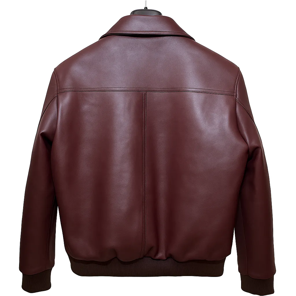 Maroon doe Leather jacket